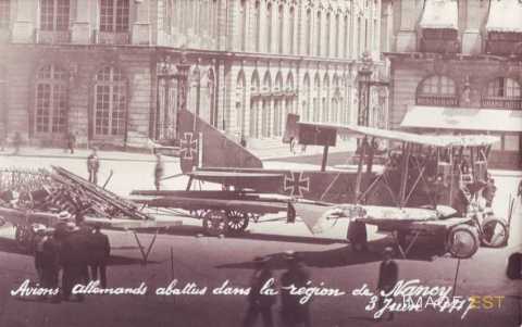Avion allemand exposé  en 1917 (Nancy)